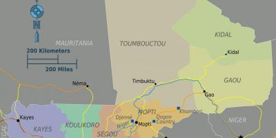 地図のマリ地域