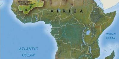 マリ西アフリカの地図